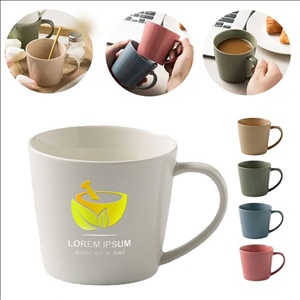 8.5-oz Pure Color Minimalist Ergonomic Ceramic Coffee Mug